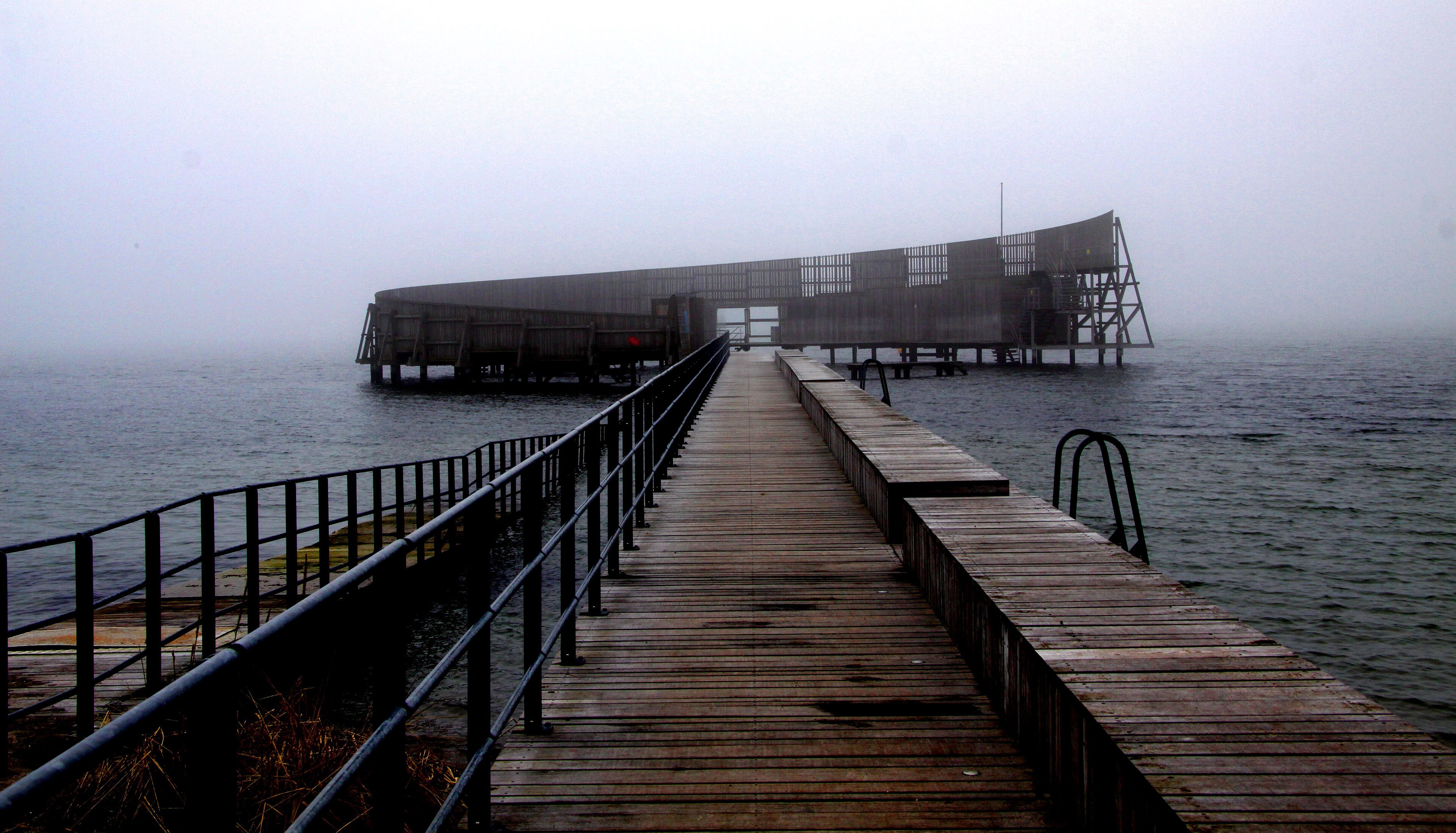 Kastrup Søbad, the curved sea bath at Amager Strandpark near the foot of the link